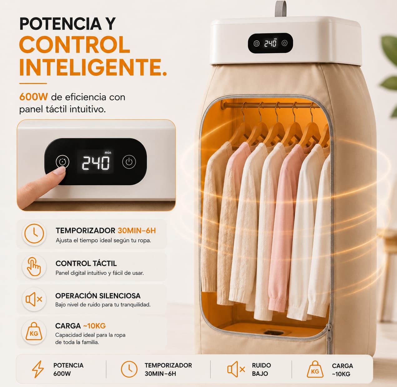 Secadora Ropa Portátil